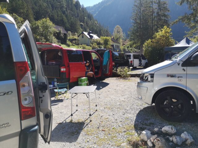 Mein kleiner Scudo behauptet sich stolz unter all den VW Vans.
