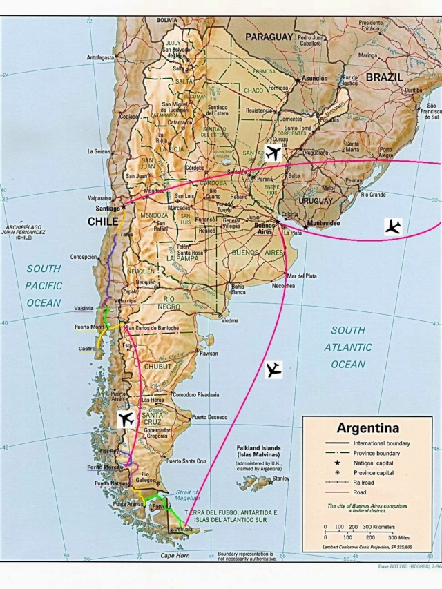 Landkarte Argentinien, Chile